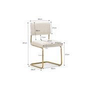 Myah Cantilever Dining Chair | Cream Bouclé & Gold gallery detail image
