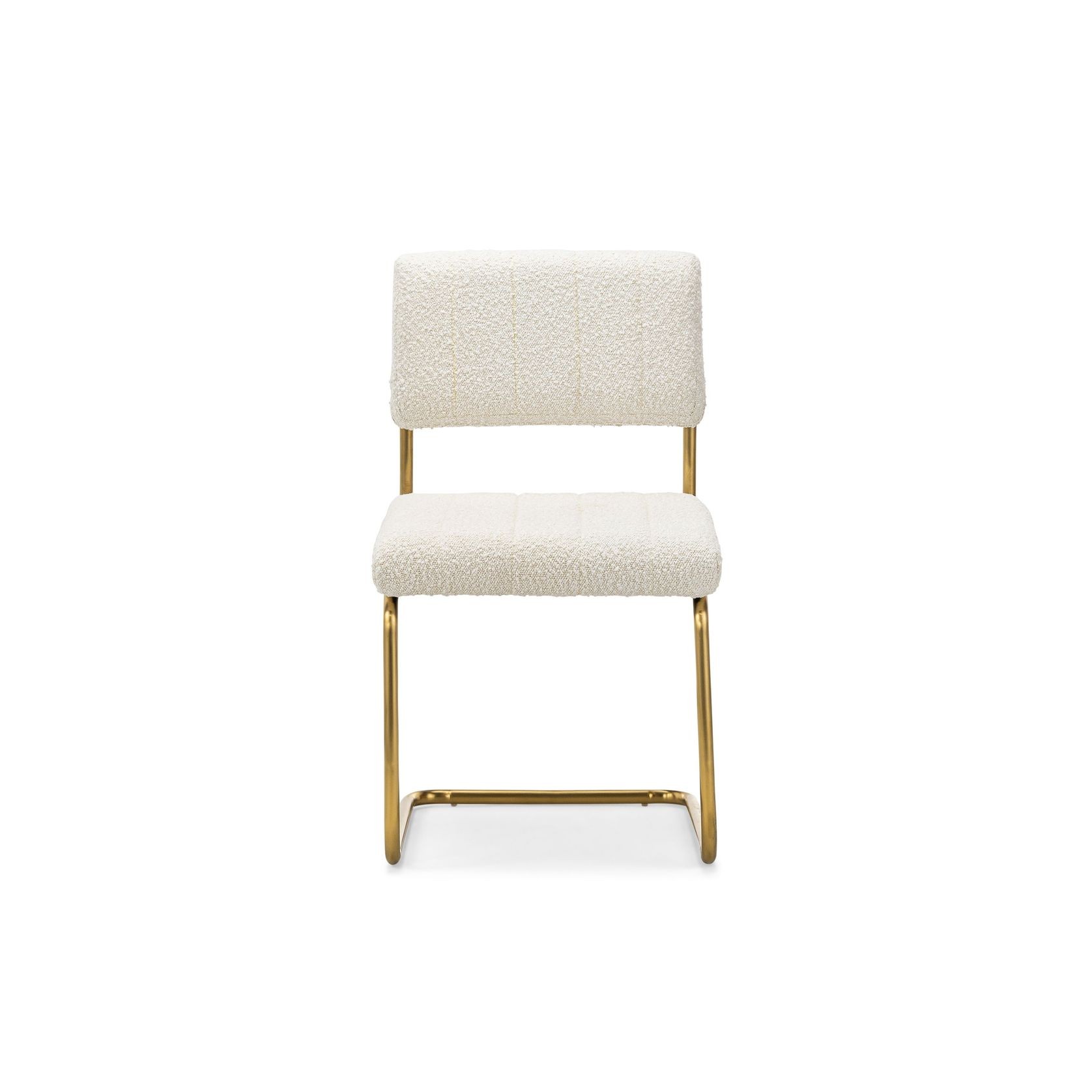 Myah Cantilever Dining Chair | Cream Bouclé & Gold gallery detail image