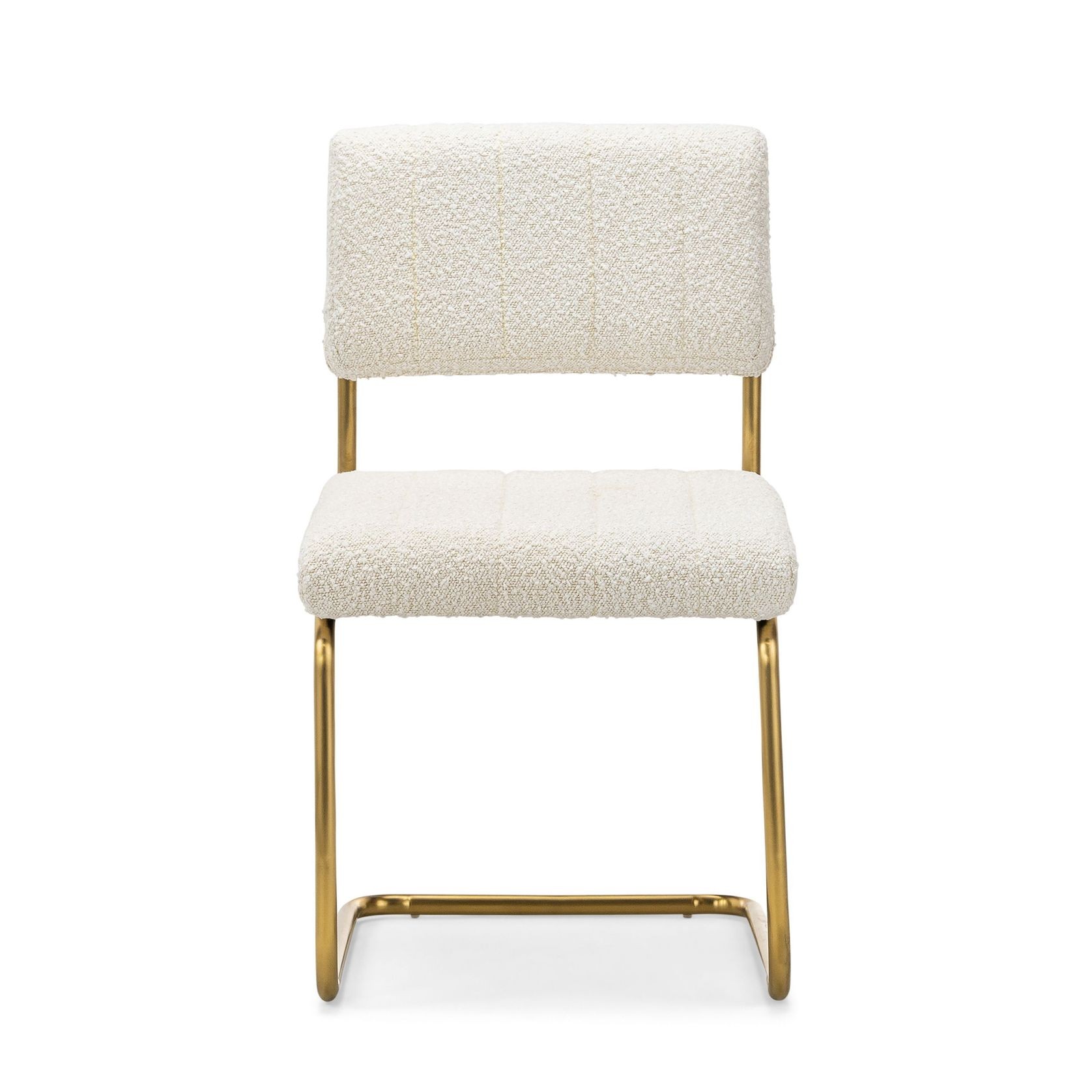 Myah Cantilever Dining Chair | Cream Bouclé & Gold gallery detail image