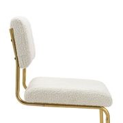 Myah Cantilever Dining Chair | Cream Bouclé & Gold gallery detail image