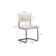 Myah Cantilever Dining Chair | Cream Bouclé & Black gallery detail image