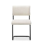 Myah Cantilever Dining Chair | Cream Bouclé & Black gallery detail image
