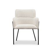 Kalia Bouclé Dining Chair | Cream & Black gallery detail image