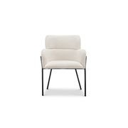 Kalia Bouclé Dining Chair | Cream & Black gallery detail image