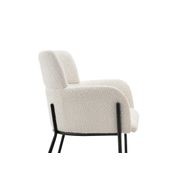 Kalia Bouclé Dining Chair | Cream & Black gallery detail image