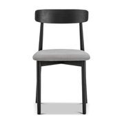 Finn Oak Dining Chairs | Set of 2 | Black & Grey gallery detail image