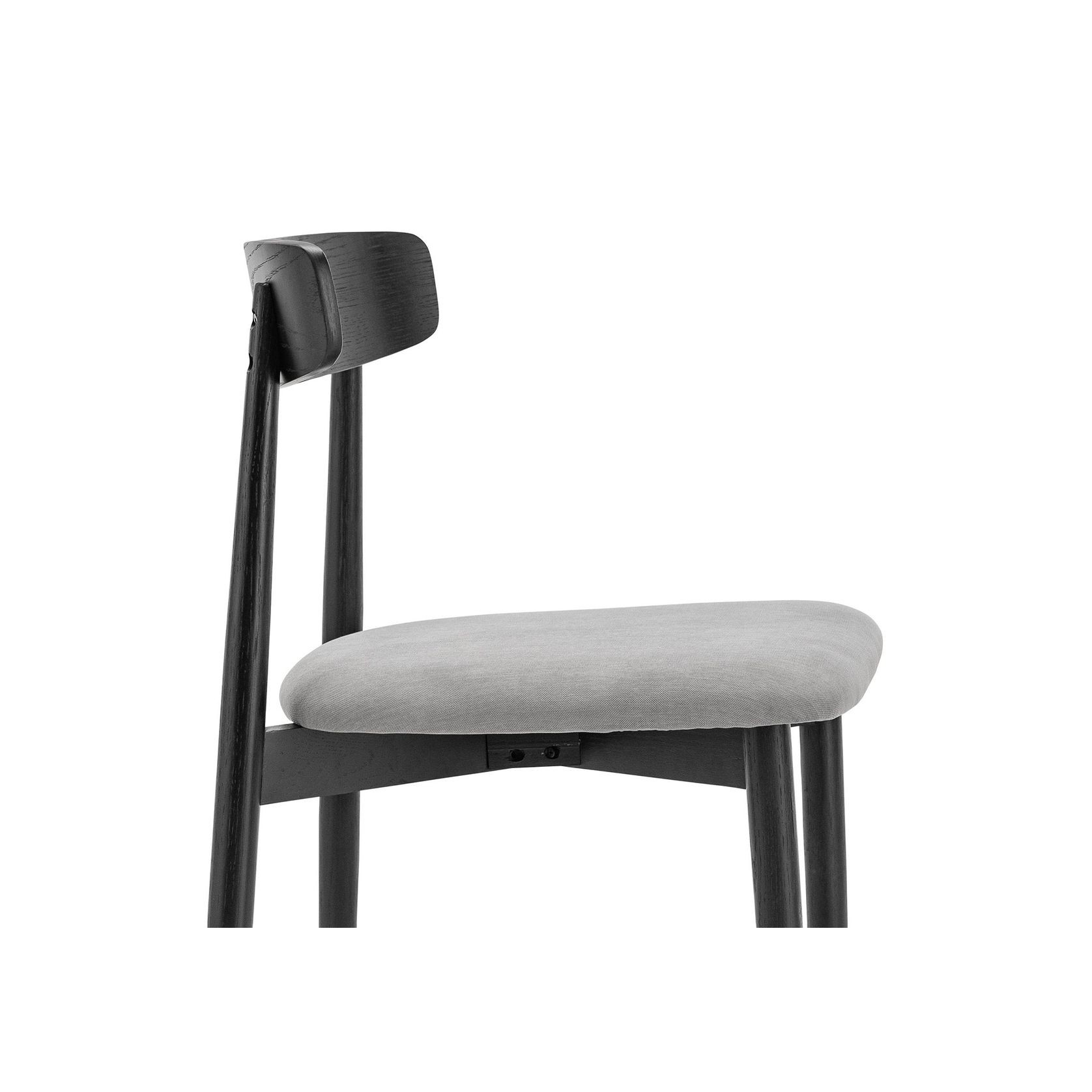 Finn Oak Dining Chairs | Set of 2 | Black & Grey gallery detail image