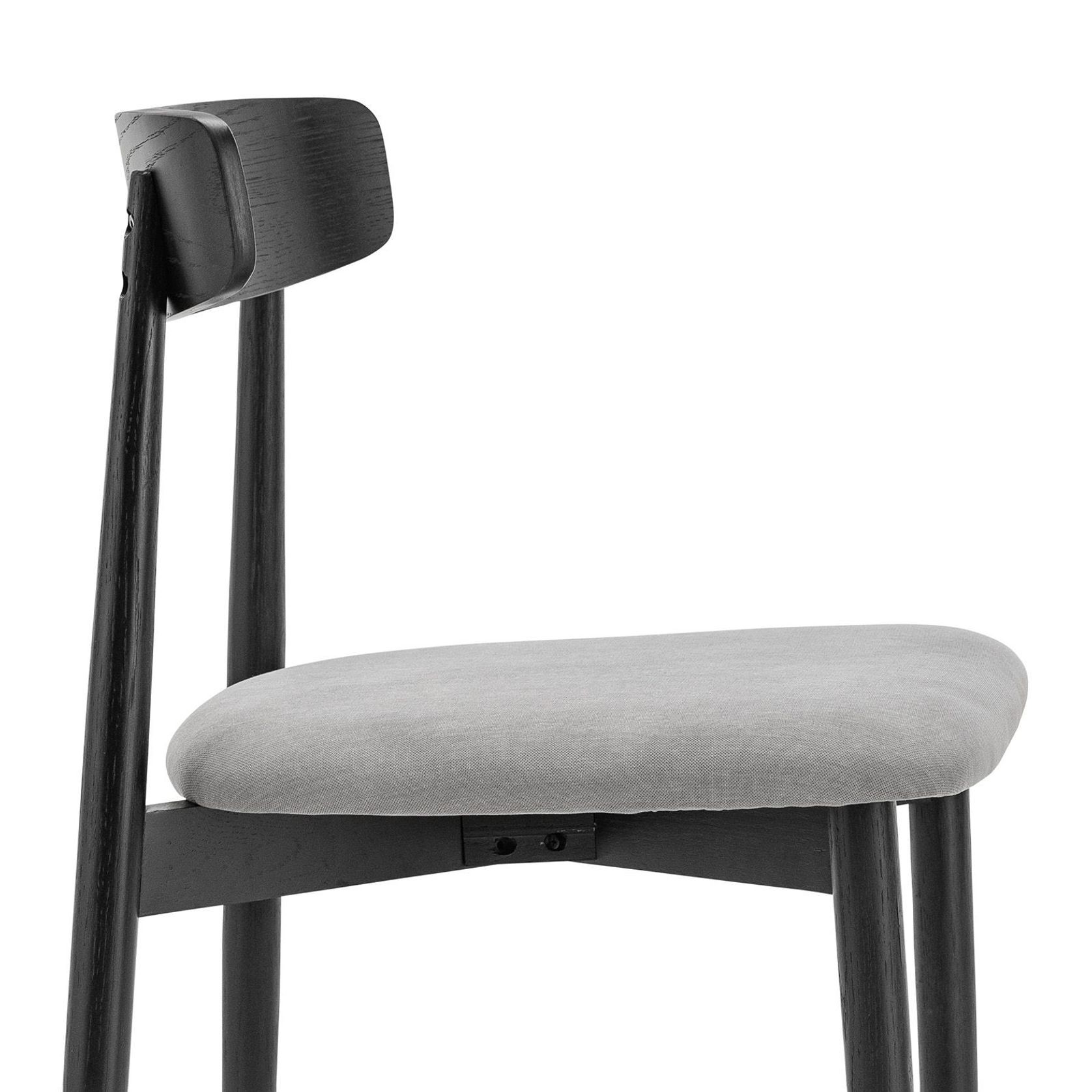 Finn Oak Dining Chairs | Set of 2 | Black & Grey gallery detail image