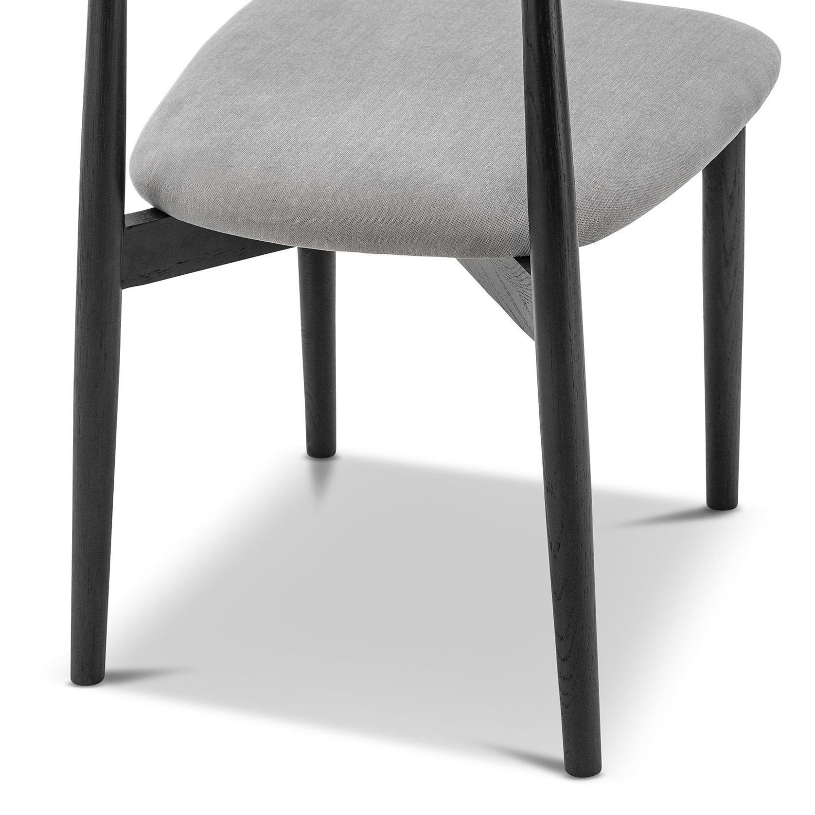 Finn Oak Dining Chairs | Set of 2 | Black & Grey gallery detail image