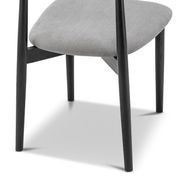 Finn Oak Dining Chairs | Set of 2 | Black & Grey gallery detail image