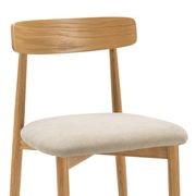 Finn Oak Dining Chairs | Set of 2 | Natural & Beige gallery detail image