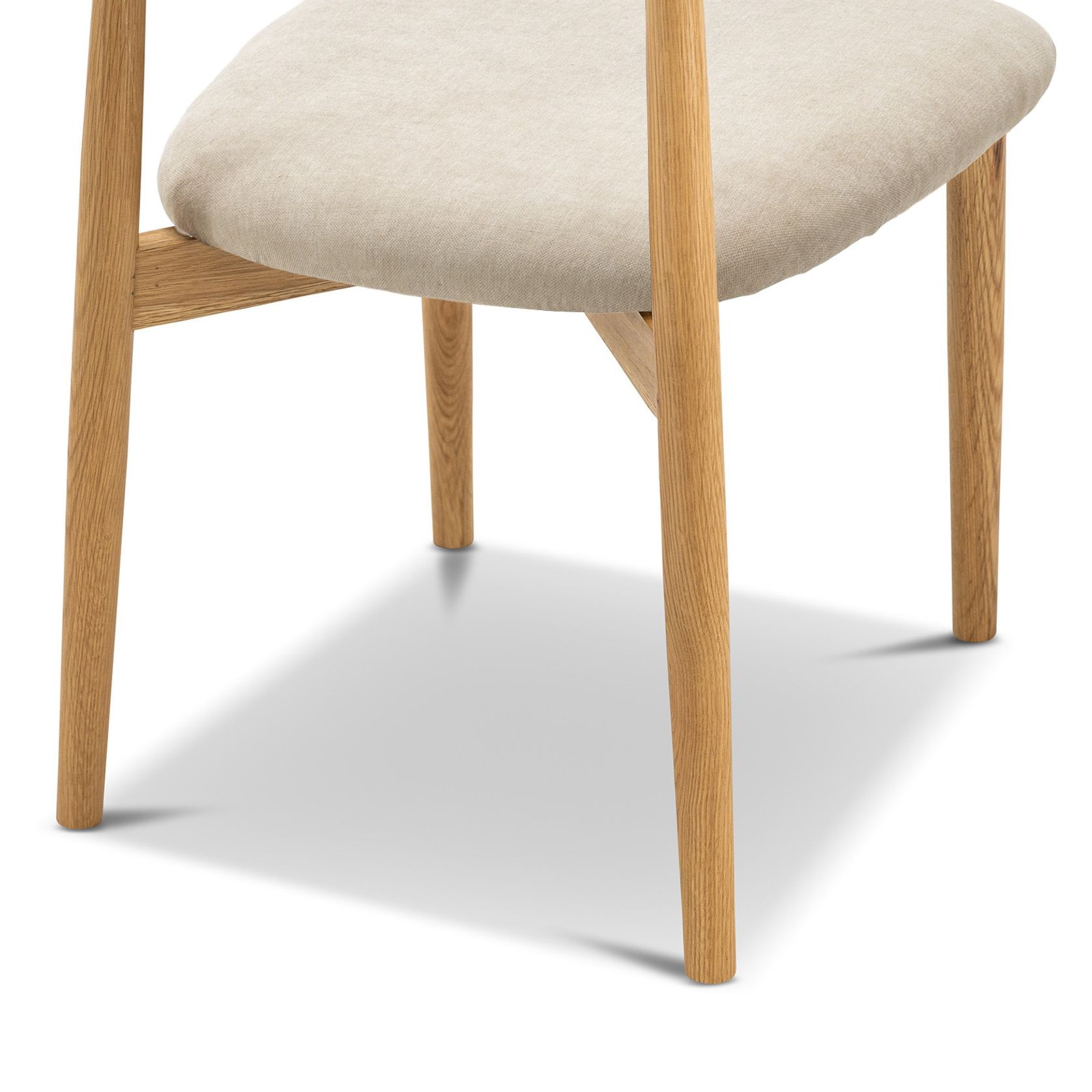 Finn Oak Dining Chairs | Set of 2 | Natural & Beige gallery detail image