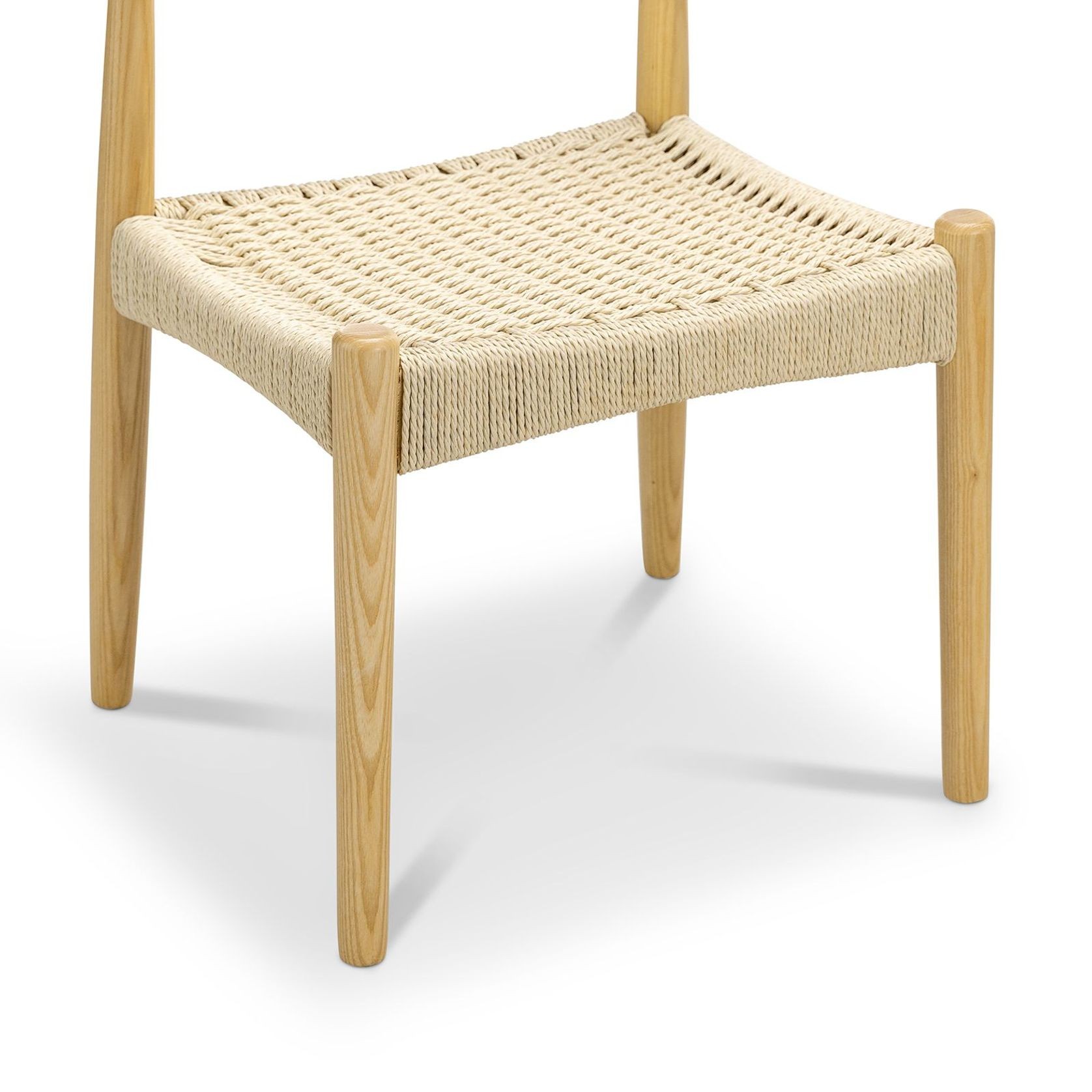 Elba Ashwood Woven Cord Dining Chair | Natural | Set of 2 gallery detail image