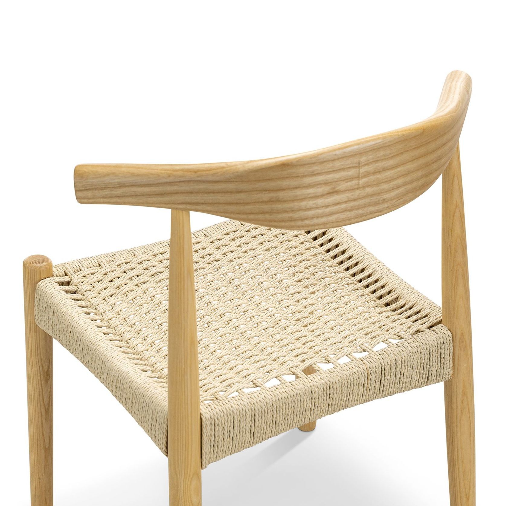 Elba Ashwood Woven Cord Dining Chair | Natural | Set of 2 gallery detail image