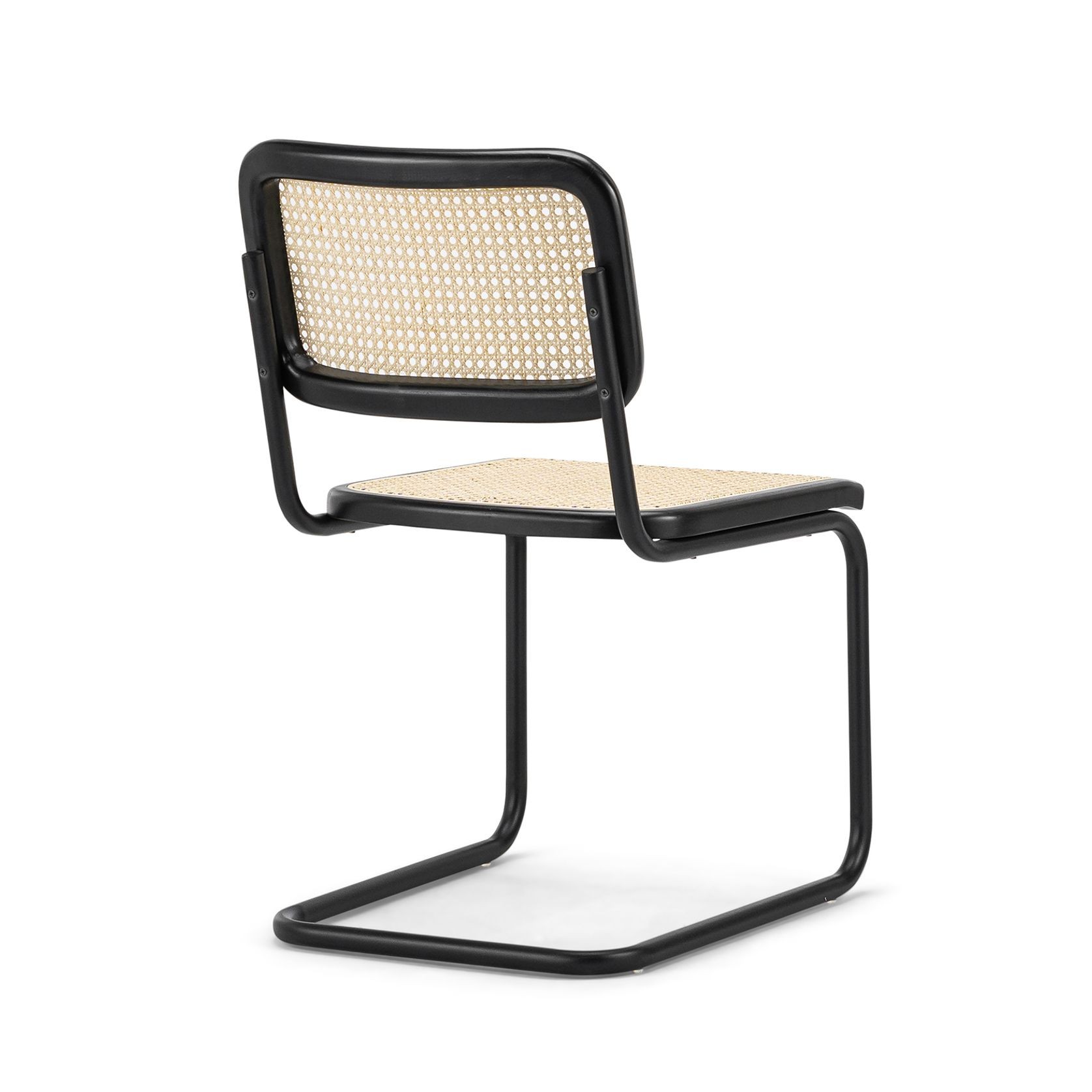 Blaire Rattan Cantilever Dining Chair | Set of 2 | Natural & Black gallery detail image