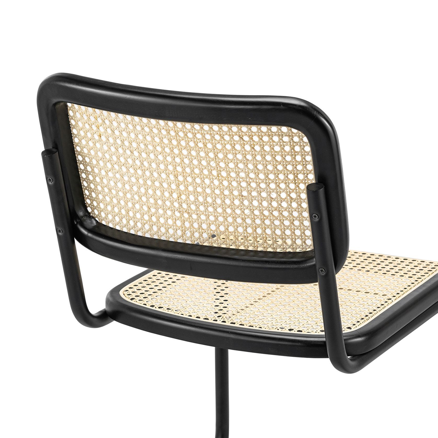 Blaire Rattan Cantilever Dining Chair | Set of 2 | Natural & Black gallery detail image