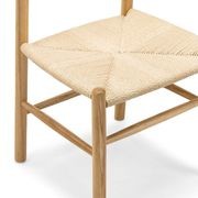 Isak Solid Ashwood Woven Cord Dining Chair | Set of 2 | Natural gallery detail image