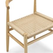 Oskar Solid Ashwood Woven Dining Chair | Set of 2 | Natural gallery detail image