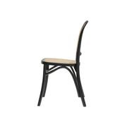 Bentwood Rattan Dining Chair Black gallery detail image