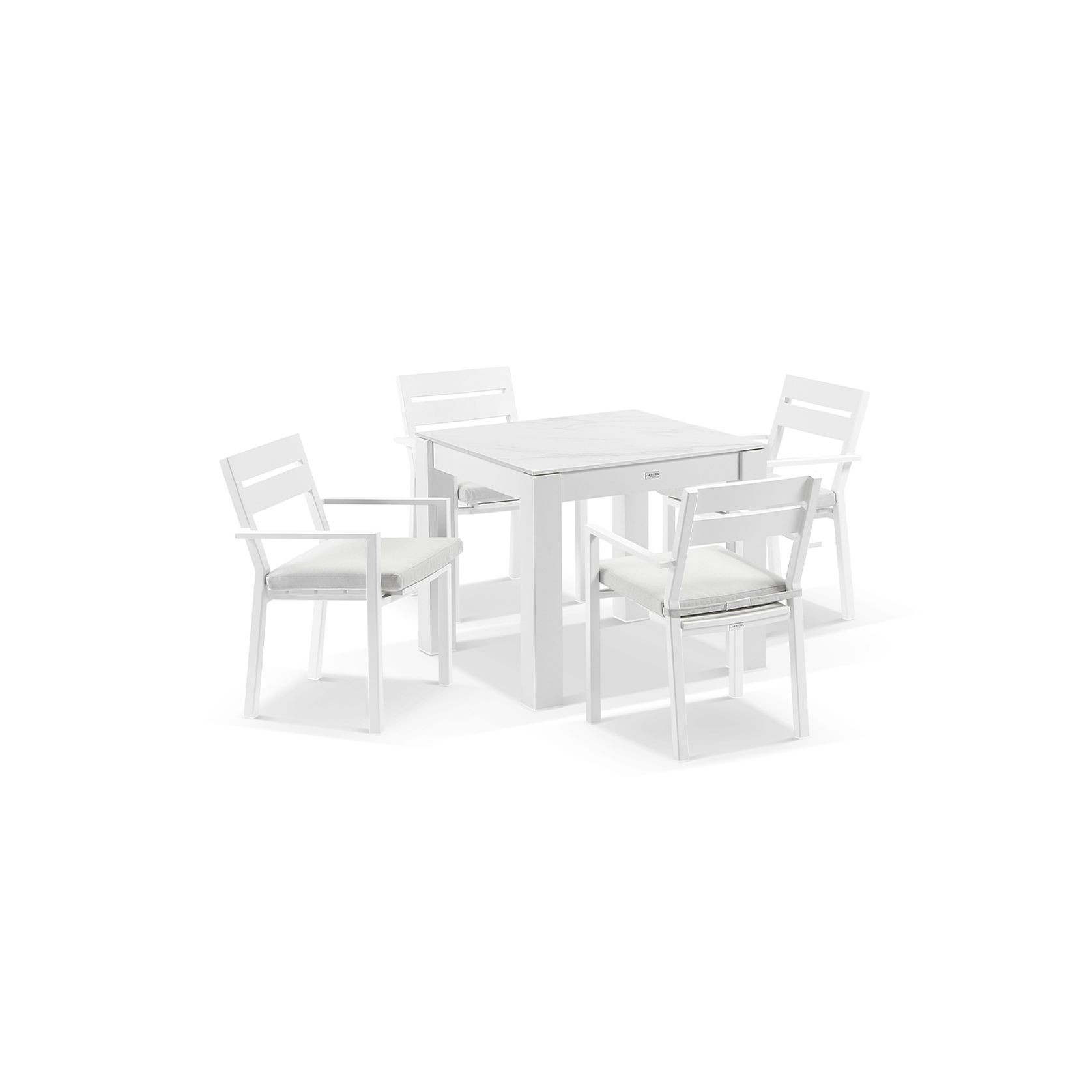 Hugo 4 Seater Dining Table with Santorini Dining Chairs gallery detail image