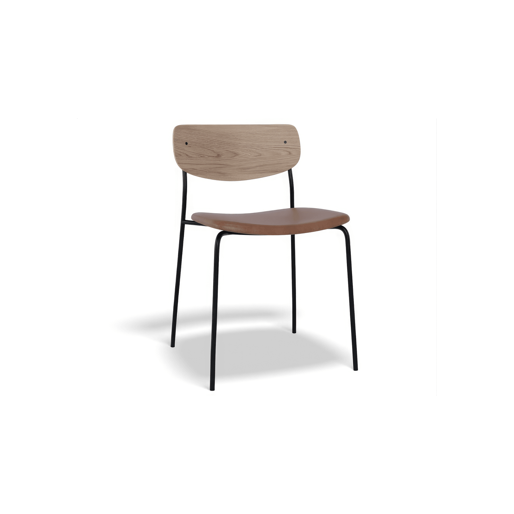 Rylie Chair - Padded Seat with Natural Backrest gallery detail image