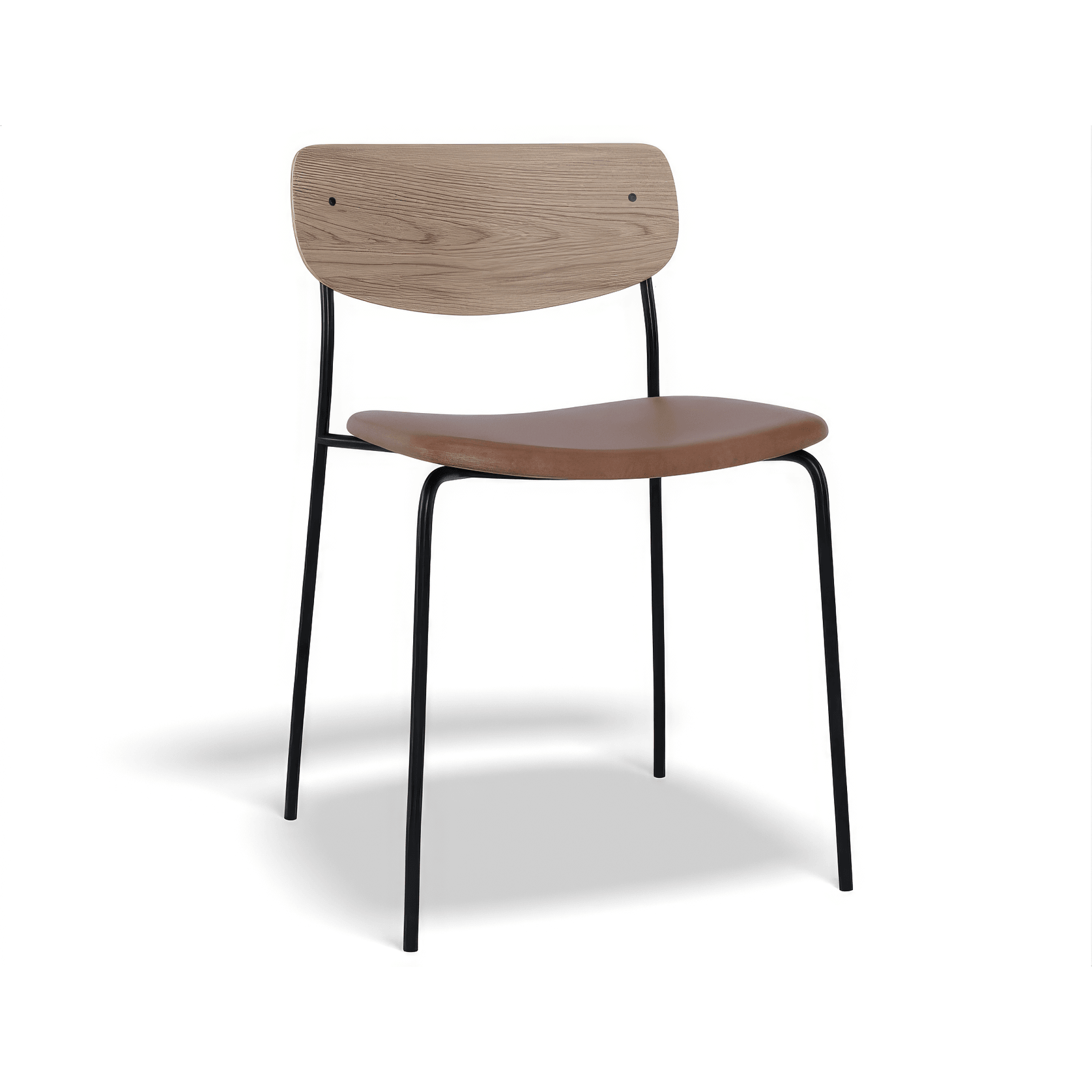 Rylie Chair - Padded Seat with Natural Backrest gallery detail image