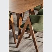 Gaudi Hardwood Dining Chair | Green | Walnut gallery detail image