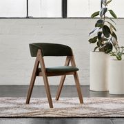 Gaudi Hardwood Dining Chair | Green | Walnut gallery detail image