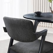 Bella Black Hardwood Dining Chair | Black Fabric gallery detail image