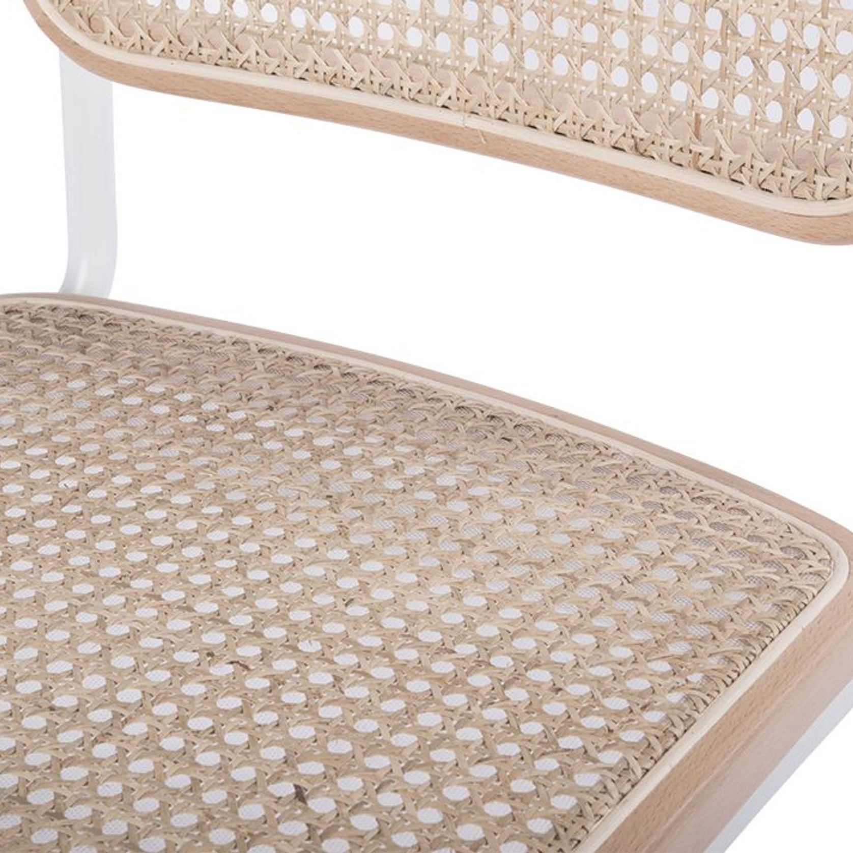 Calibre Chair - White with Natural Cane gallery detail image