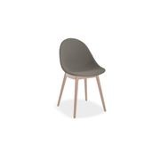 Pebble Fabric Dark Grey Chair - Natural Beechwood Base gallery detail image