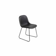 Muuto Fiber Side Chair Sled Base - Leather gallery detail image