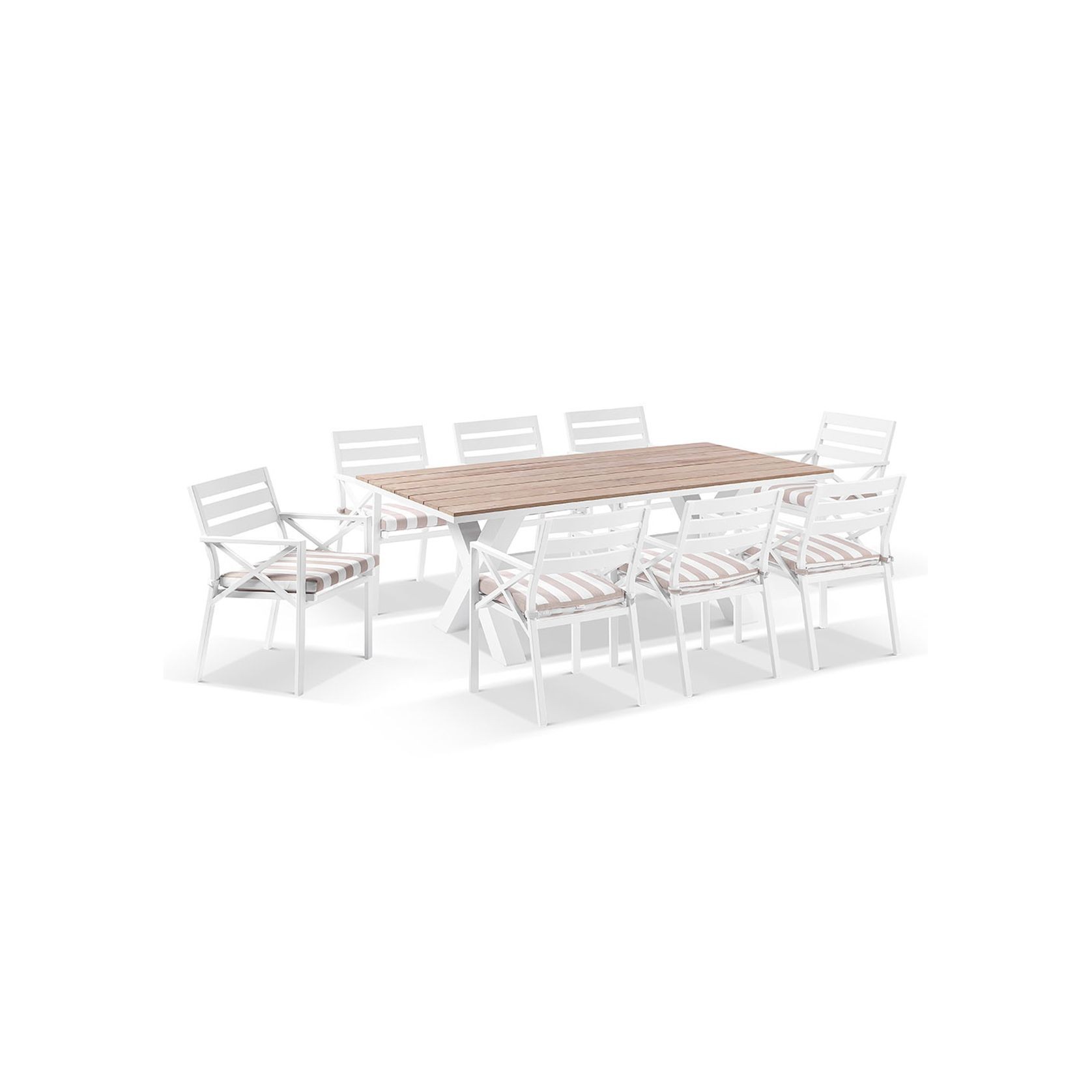 Kansas 2m Dining Table w/ 8 Chairs w/ Sunbrella Cushion gallery detail image