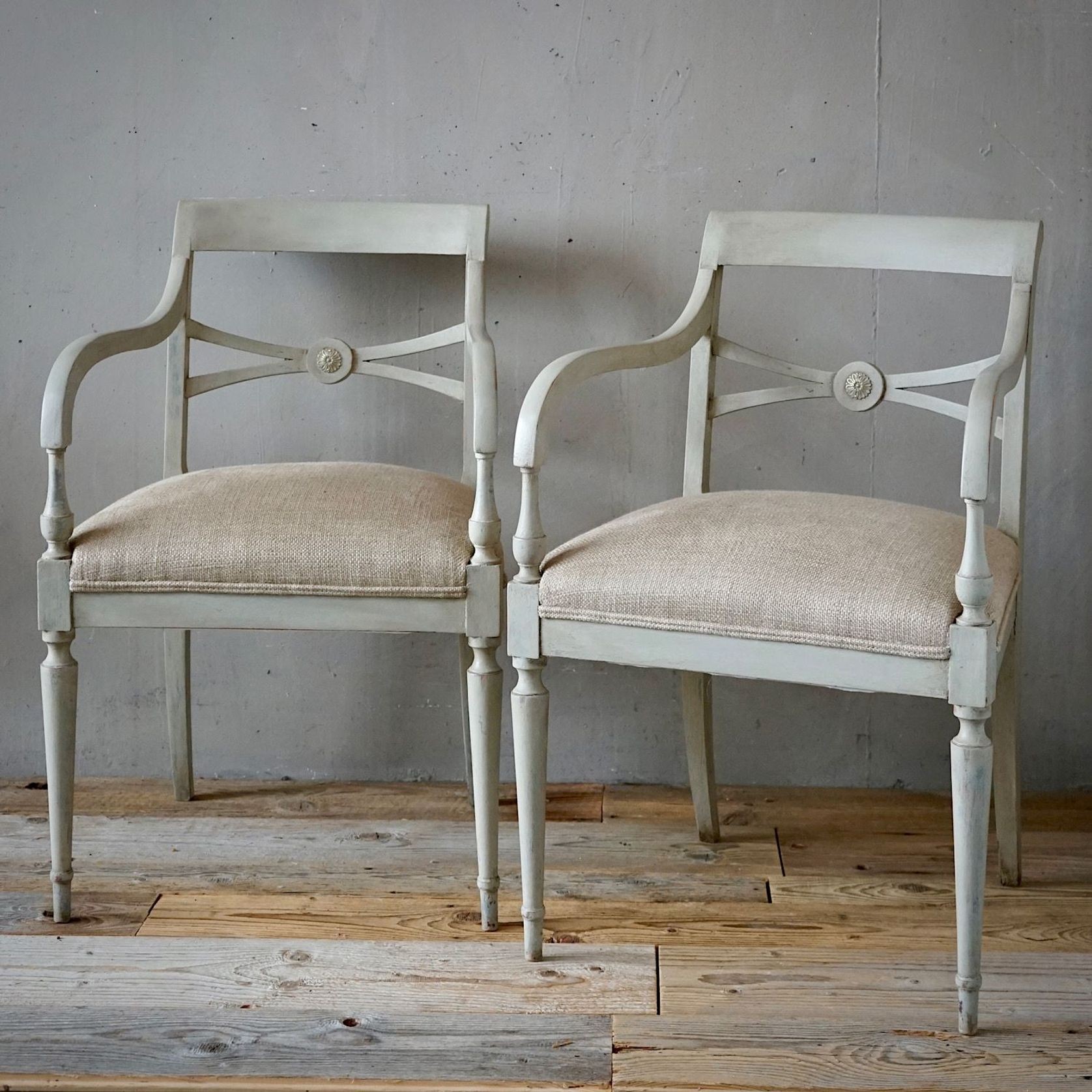 French Directoire Painted Chairs (Pair) gallery detail image
