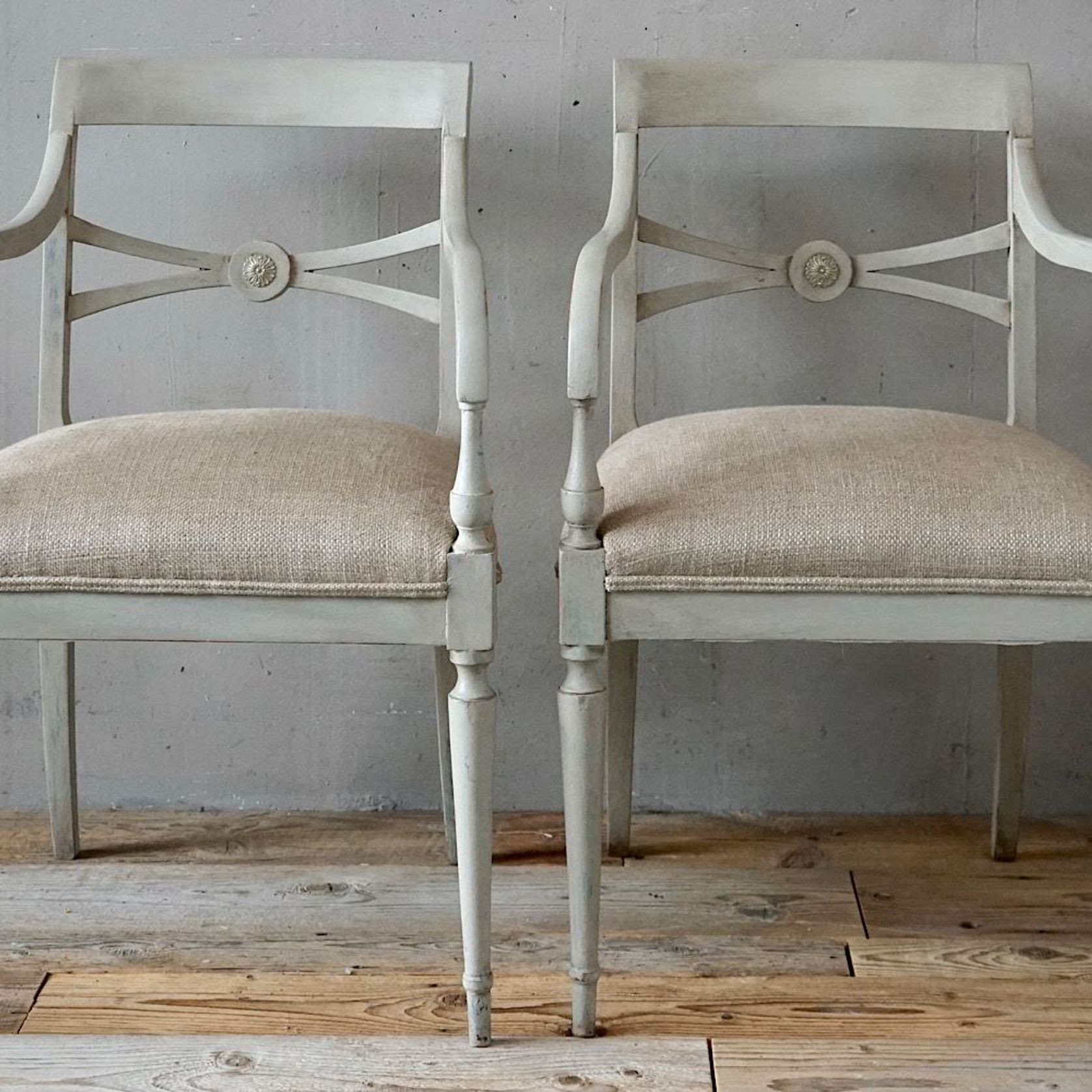 French Directoire Painted Chairs (Pair) gallery detail image