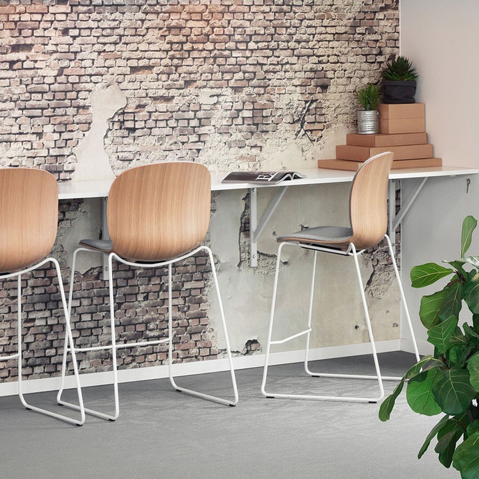Profim Noor Up 6095SB Veneer Chair With Seat and Back Upholstery gallery detail image