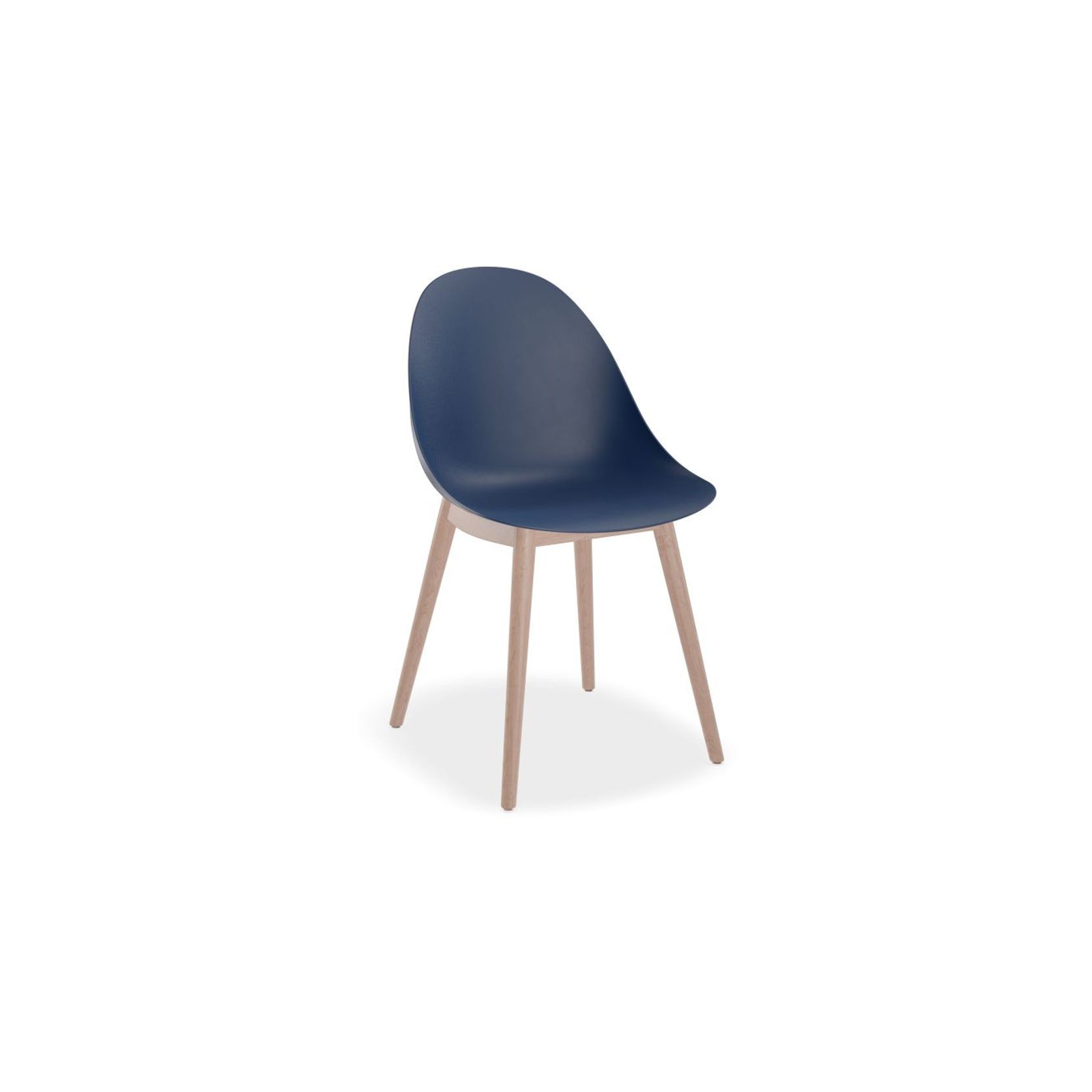 Pebble Chair Navy Blue - Pyramid Base with Castors gallery detail image