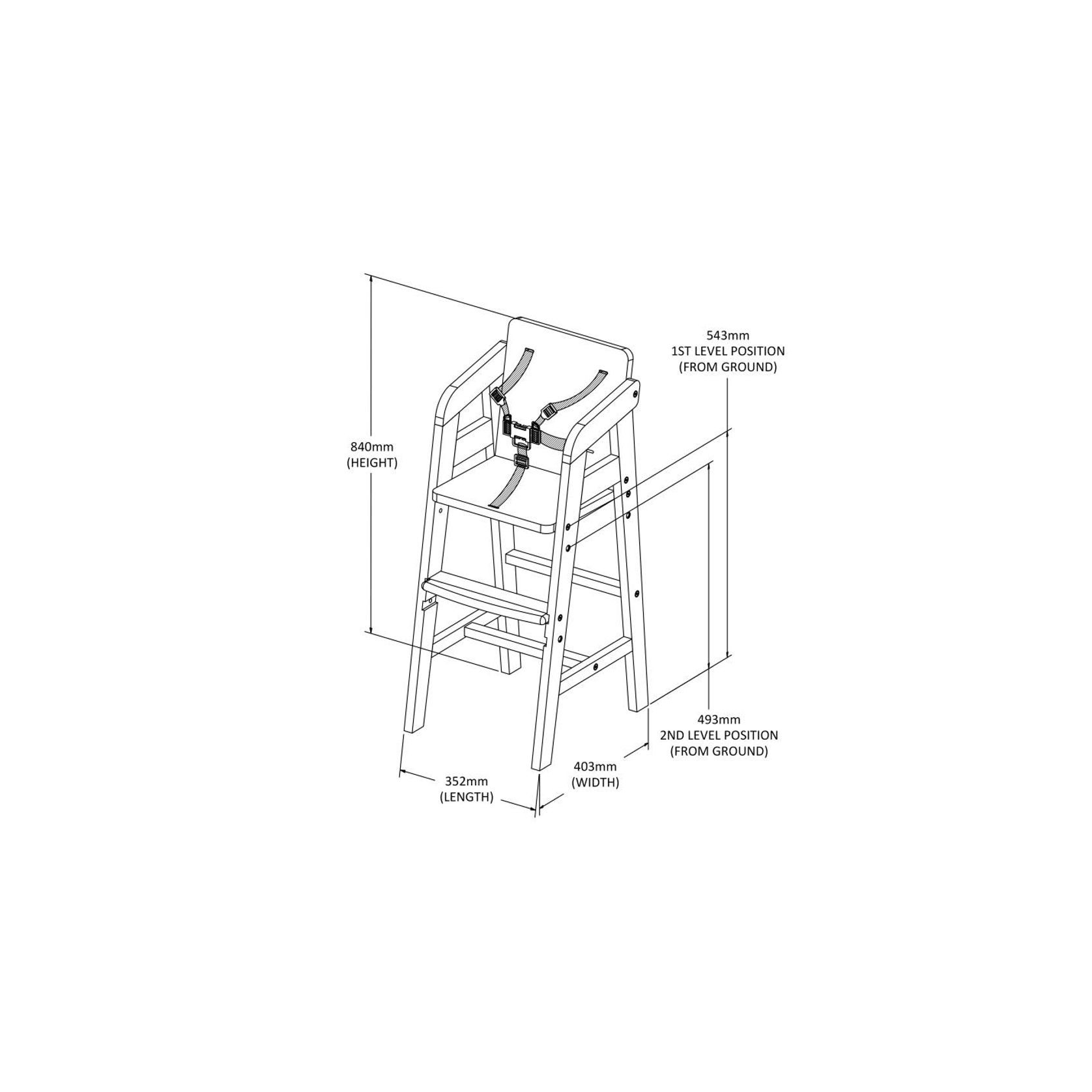 Rio Toddler High Chair | Sage gallery detail image