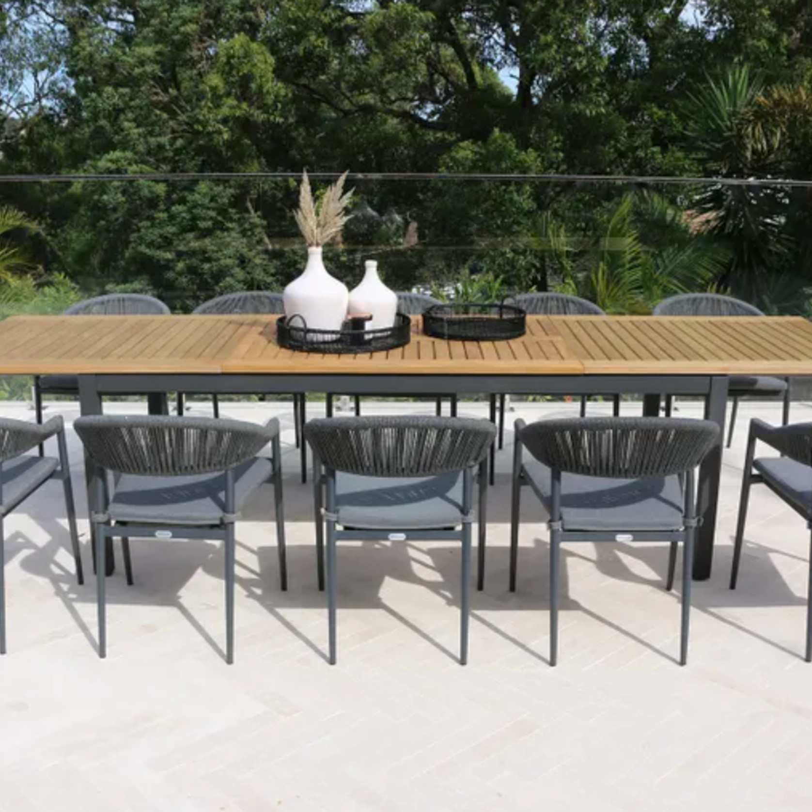 Barcelona Extension Outdoor Table & 10 Nivala Chairs gallery detail image