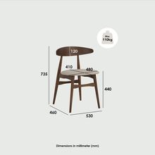 TELYN Dining Chair - Cocoa + Cream gallery detail image