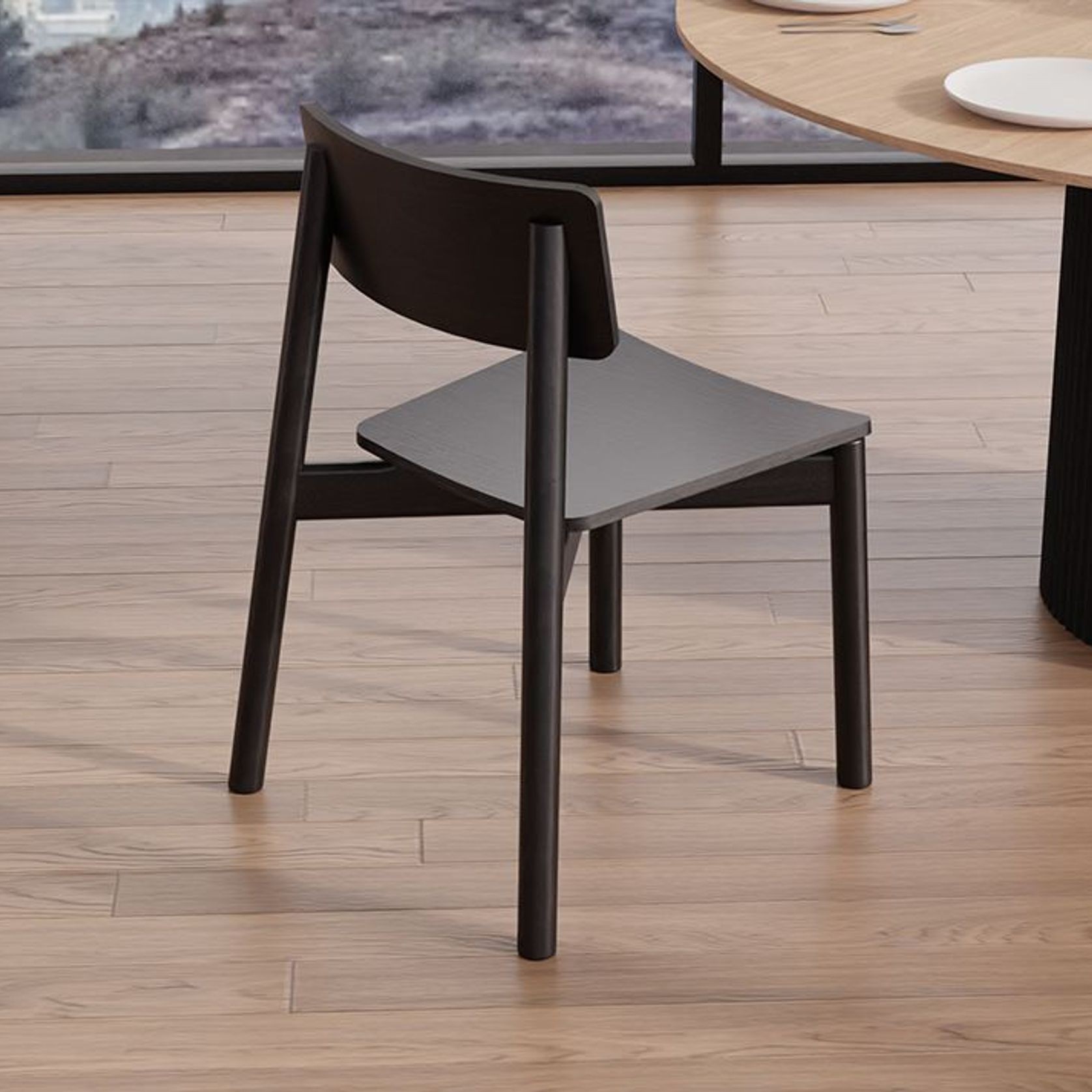 Andi Chair - Black Stained Ash gallery detail image