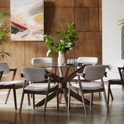 Bella 7PCE Glass Dining Set | Dark Hardwood gallery detail image