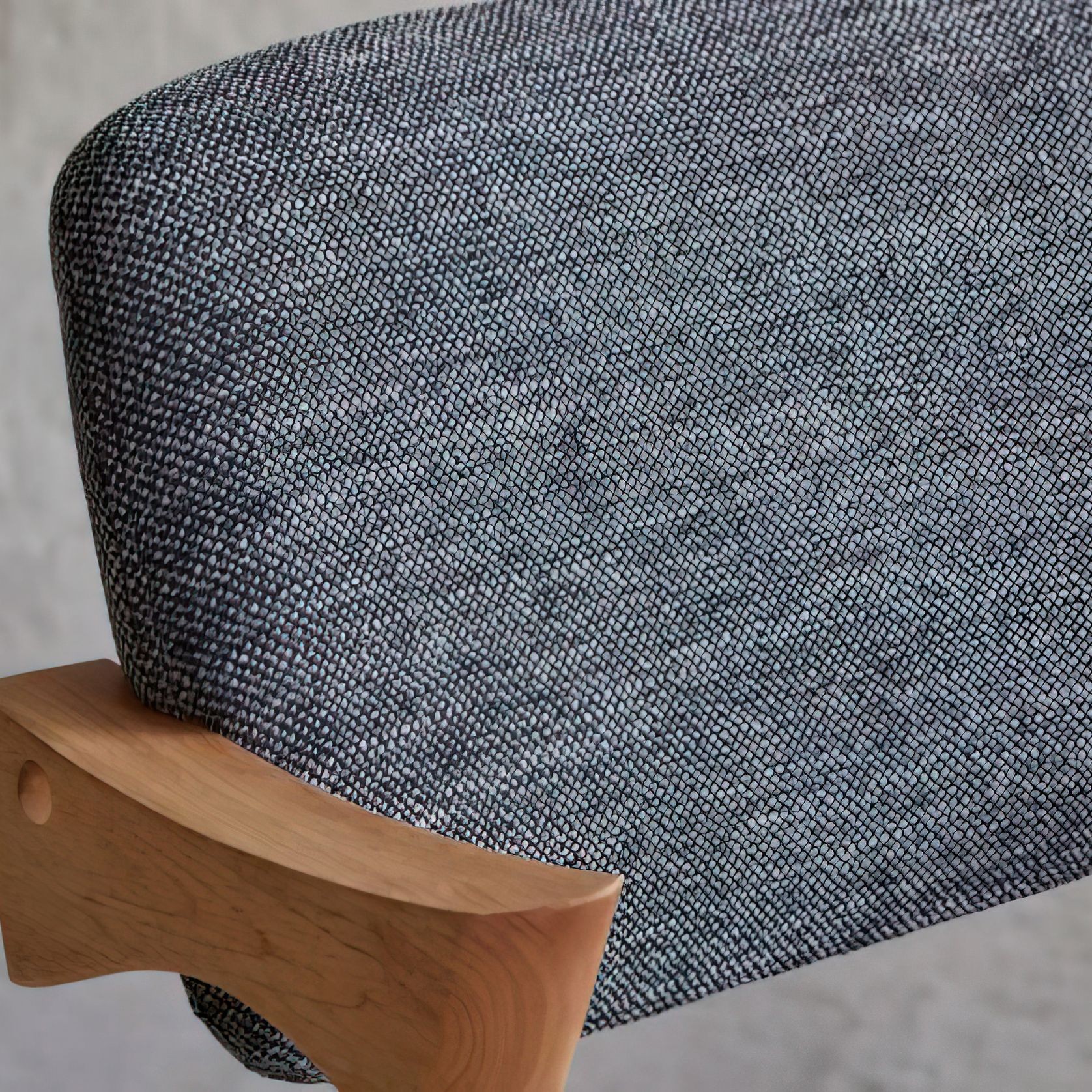 Bella Natural Hardwood Dining Chair | Black Fabric gallery detail image