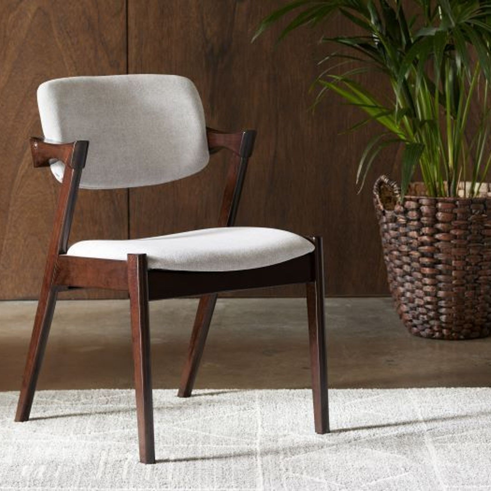 Bella Dining Chair | Dark Hardwood Frame gallery detail image