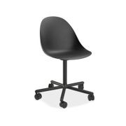 Pebble Chair Black with Shell Seat - Natural Beechwood Base gallery detail image