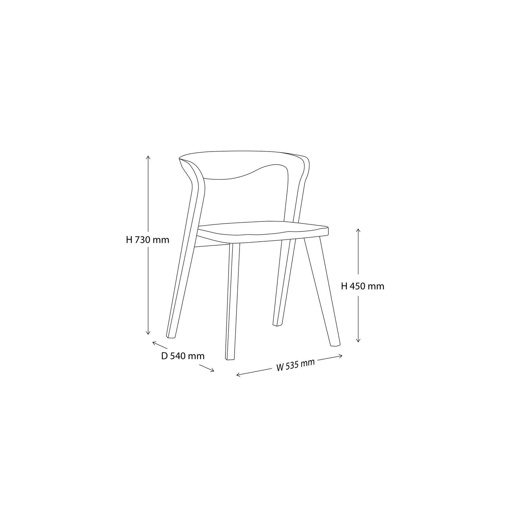 Casa Natural Hardwood Dining Chair gallery detail image