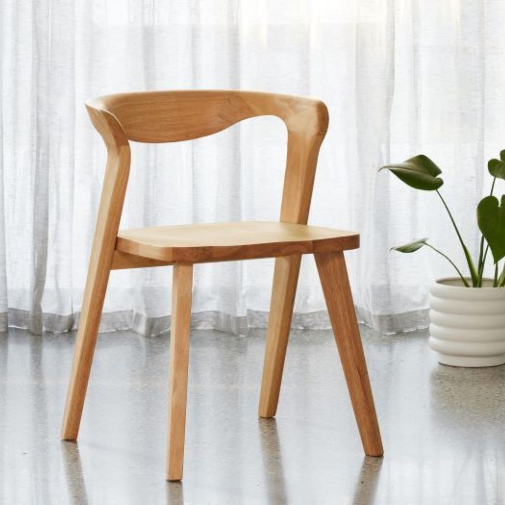 Casa Natural Hardwood Dining Chair gallery detail image