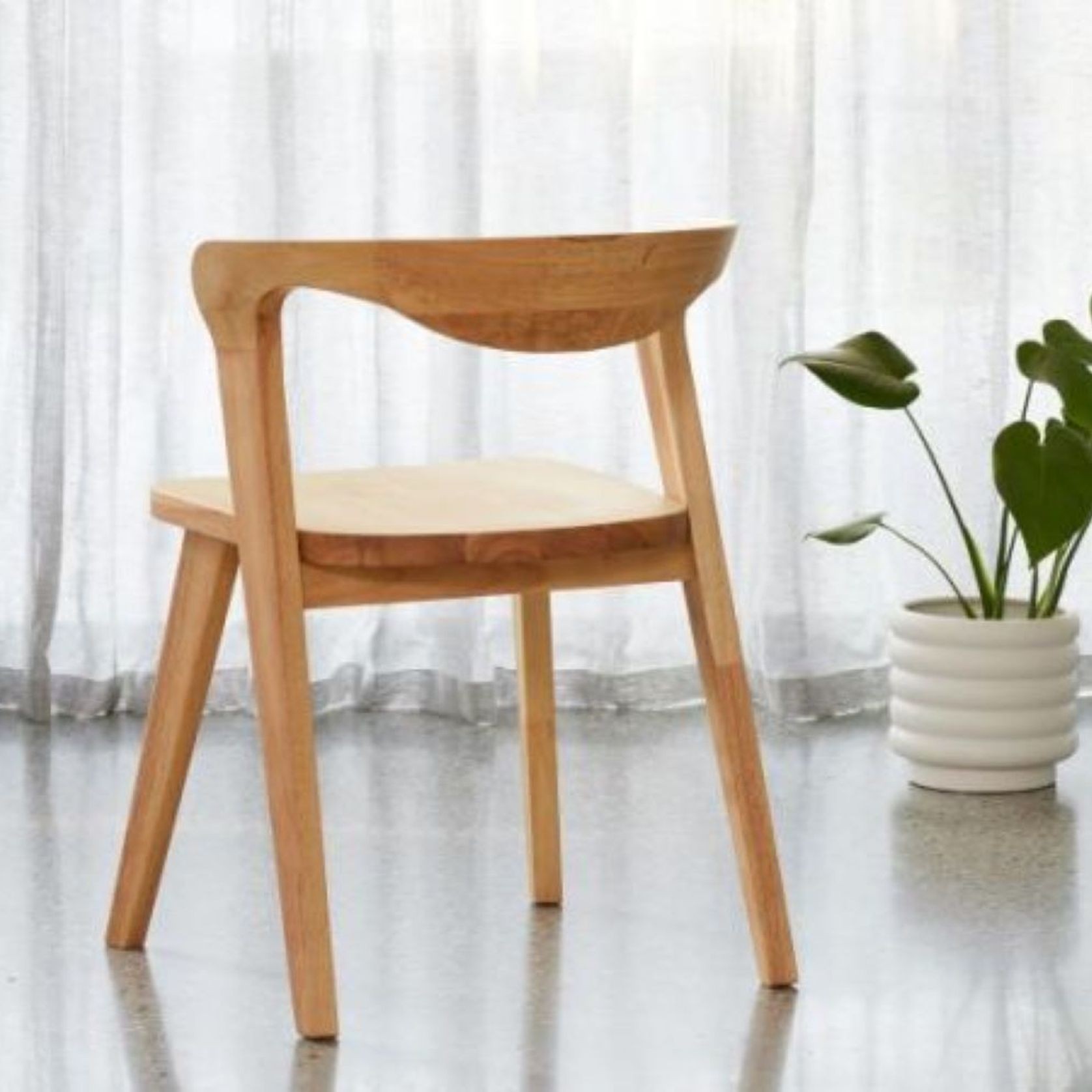 Casa Natural Hardwood Dining Chair gallery detail image