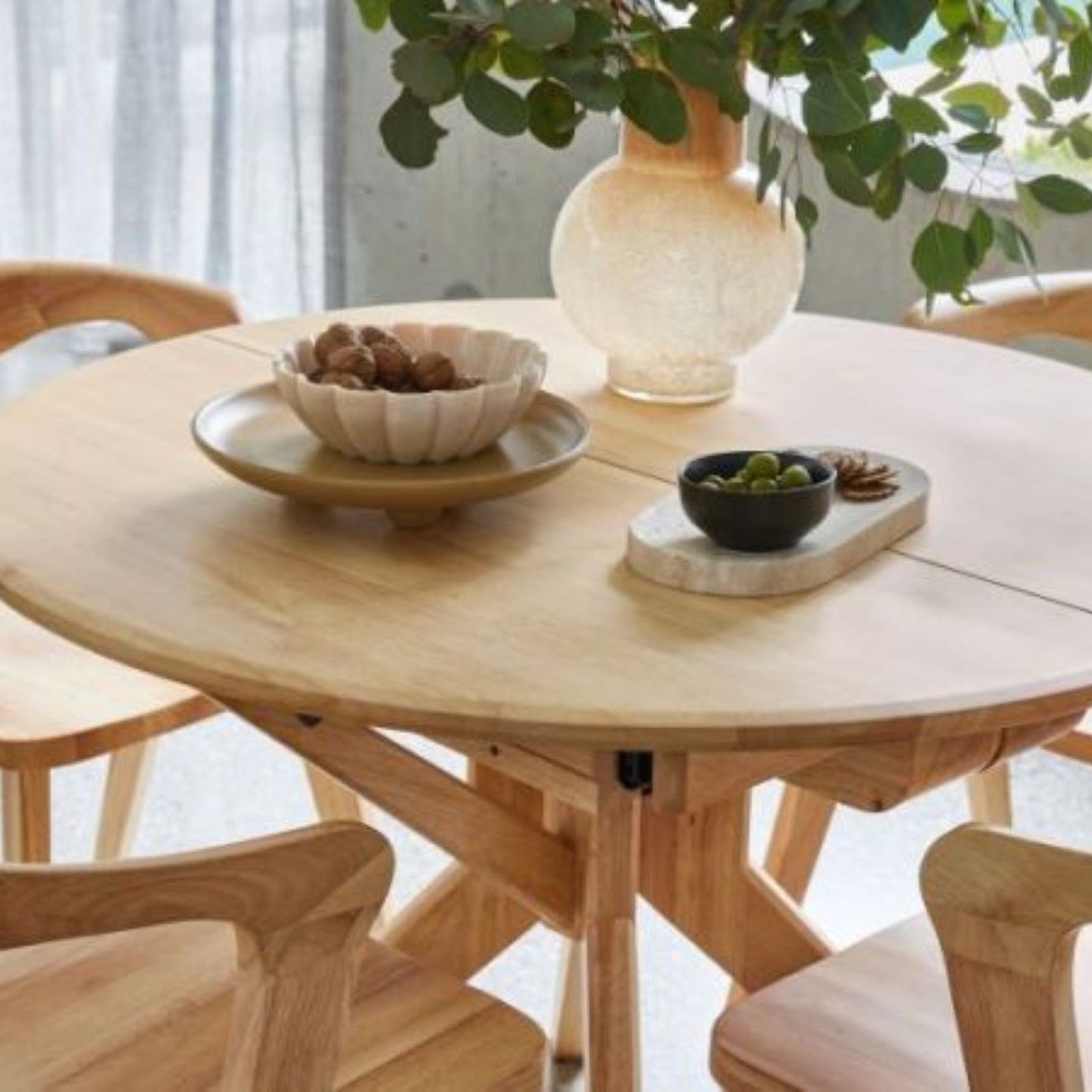 Casa 5PCE Extendable Dining Set | Natural Hardwood gallery detail image