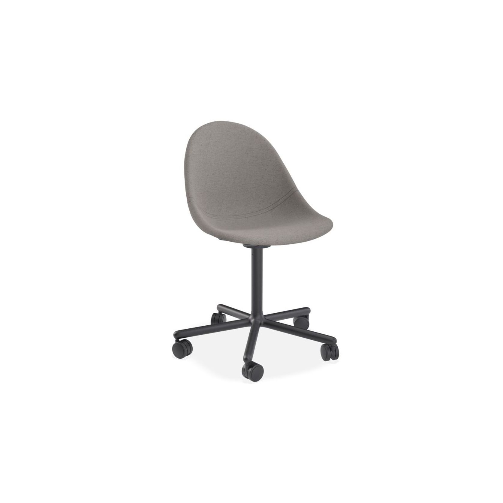 Pebble Fabric Dark Grey Chair - Natural Beechwood Base gallery detail image